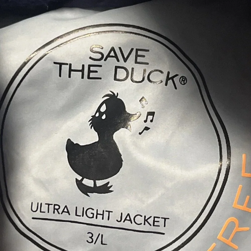 Save the Duck "Lucas" Nylon Puffer Jacket Blue Size 3-L Younth - Picture 3 of 14